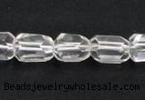 CCC217 10*14mm faceted freeform grade AB natural white crystal beads