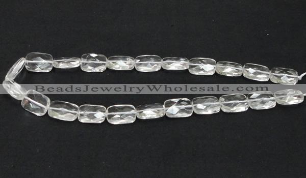 CCC225 13*18mm faceted rectangle grade AB natural white crystal beads