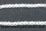 CCC250 15.5 inches 4mm faceted round grade A natural white crystal beads