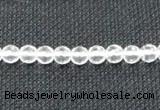 CCC251 15.5 inches 6mm faceted round grade A natural white crystal beads