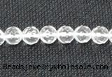 CCC252 15.5 inches 8mm faceted round grade A natural white crystal beads