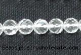 CCC253 15.5 inches 10mm faceted round grade A natural white crystal beads