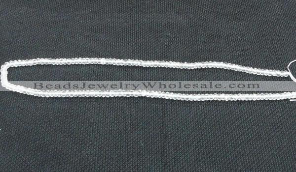 CCC268 2*4mm faceted rondelle grade A natural white crystal beads