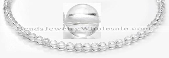 CCC35 15.5 inches 4mm round white crystal beads Wholesale