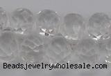 CCC500 15.5 inches 8*12mm faceted teardrop white crystal beads