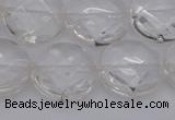 CCC508 15.5 inches 20mm faceted coin natural white crystal beads