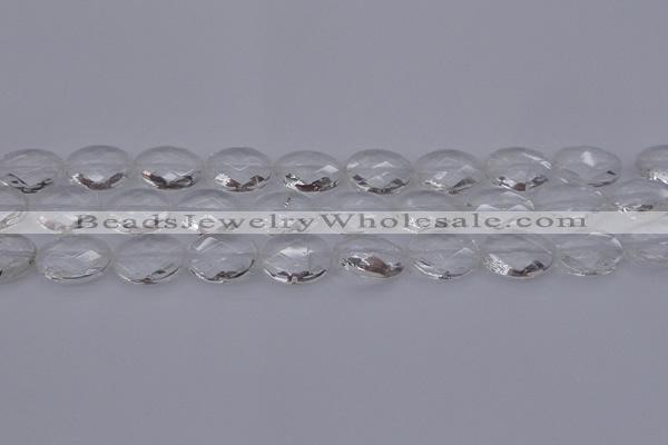 CCC516 15.5 inches 15*20mm faceted oval natural white crystal beads