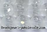 CCC641 15 inches 8mm faceted round white crystal beads