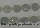 CCE10 15.5 inches 10mm flat round natural celestite gemstone beads