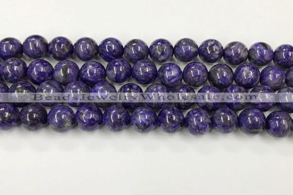 CCG312 15.5 inches 10mm round dyed charoite beads wholesale