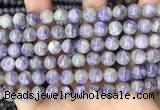 CCG320 15.5 inches 8mm round natural charoite beads wholesale