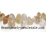 CCH11 16 inches quartz rutilated chips gemstone beads wholesale