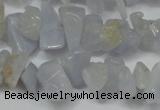 CCH218 34 inches 5*8mm blue chalcedony chips gemstone beads wholesale