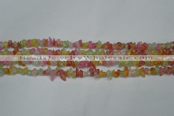 CCH261 34 inches 4*6mm synthetic crack crystal chips beads wholesale