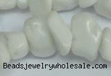 CCH284 34 inches 8*12mm white stone chips beads wholesale