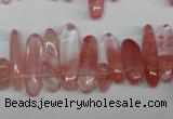 CCH341 15.5 inches 5*20mm cherry quartz chips beads wholesale