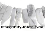 CCH40 16 inches white howlite chips gemstone beads wholesale