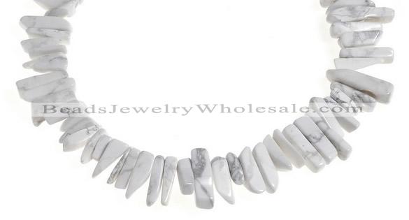 CCH40 16 inches white howlite chips gemstone beads wholesale