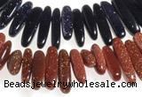 CCH42 16 inches goldstone chips gemstone beads wholesale