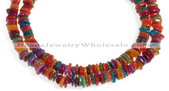 CCH44 32 inches multi color shell chips beads wholesale