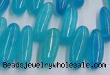 CCH500 15.5 inches 6*18mm - 8*25mm dyed white jade chips beads