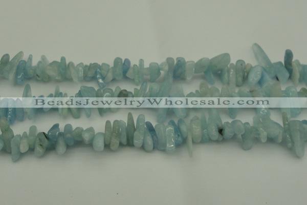 CCH603 15.5 inches 3*12mm - 4*16mm aquamarine chips gemstone beads