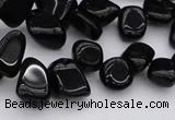 CCH640 15.5 inches 6*8mm - 10*14mm black agate chips beads