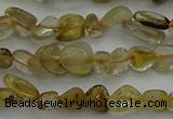 CCH673 15.5 inches 4*6mm - 5*8mm golden rutilated quartz chips beads