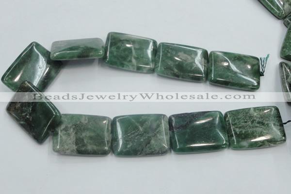 CCJ03 15.5 inches 30*40mm rectangle natural African jade beads wholesale