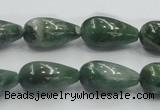 CCJ10 15.5 inches 10*20mm teardrop natural African jade beads wholesale