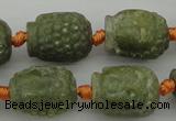 CCJ231 15.5 inches 13*18mm carved buddha China jade beads