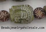 CCJ237 15.5 inches 22*28mm carved buddha China jade beads