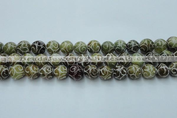 CCJ304 15.5 inches 12mm round China jade beads wholesale