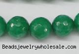 CCN1226 15.5 inches 14mm faceted round candy jade beads wholesale