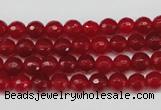 CCN1242 15.5 inches 6mm faceted round candy jade beads wholesale