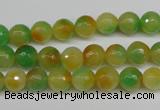 CCN1293 15.5 inches 8mm faceted round rainbow candy jade beads