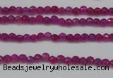 CCN1310 15.5 inches 3mm faceted round candy jade beads wholesale