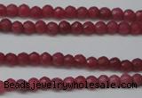 CCN1315 15.5 inches 3mm faceted round candy jade beads wholesale