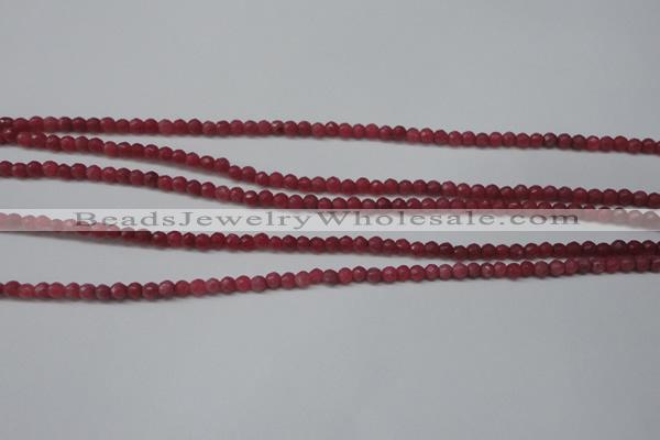 CCN1315 15.5 inches 3mm faceted round candy jade beads wholesale