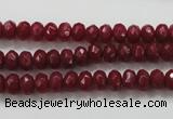 CCN1352 15.5 inches 4*6mm faceted rondelle candy jade beads