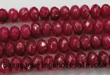 CCN1353 15.5 inches 5*8mm faceted rondelle candy jade beads