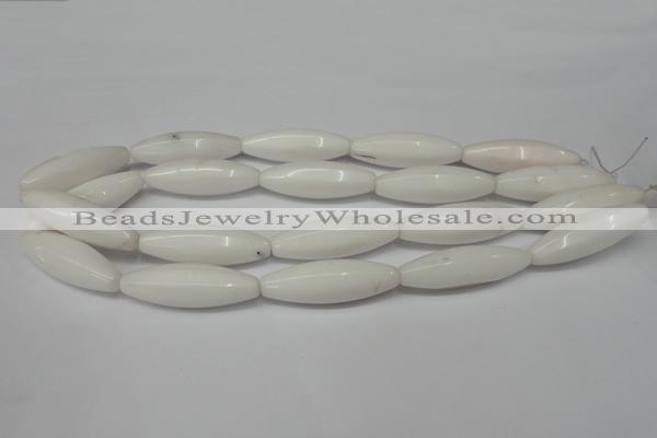 CCN136 15.5 inches 12*40mm rice candy jade beads wholesale