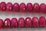 CCN1365 15.5 inches 8*12mm faceted rondelle candy jade beads