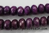 CCN1375 15.5 inches 8*12mm faceted rondelle candy jade beads