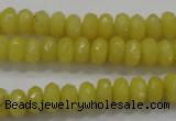 CCN1393 15.5 inches 5*8mm faceted rondelle candy jade beads