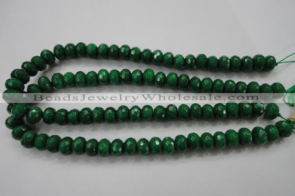 CCN1415 15.5 inches 8*12mm faceted rondelle candy jade beads