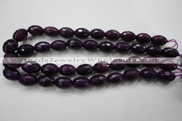 CCN1455 15.5 inches 13*18mm faceted rice candy jade beads wholesale