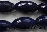 CCN1479 15.5 inches 15*25mm faceted rice candy jade beads wholesale