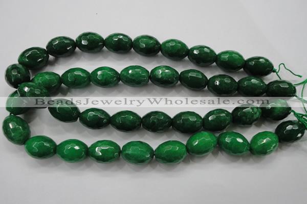 CCN1486 15.5 inches 15*20mm faceted rice candy jade beads wholesale