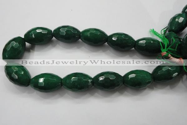 CCN1488 15.5 inches 20*30mm faceted rice candy jade beads wholesale